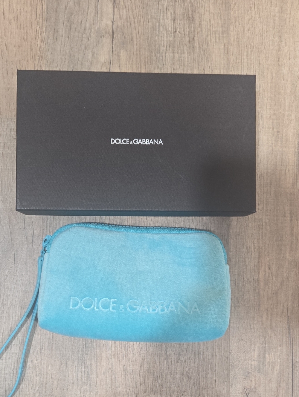 NWT! Dolce & Gabbana Turquoise Wristlet Pouch!